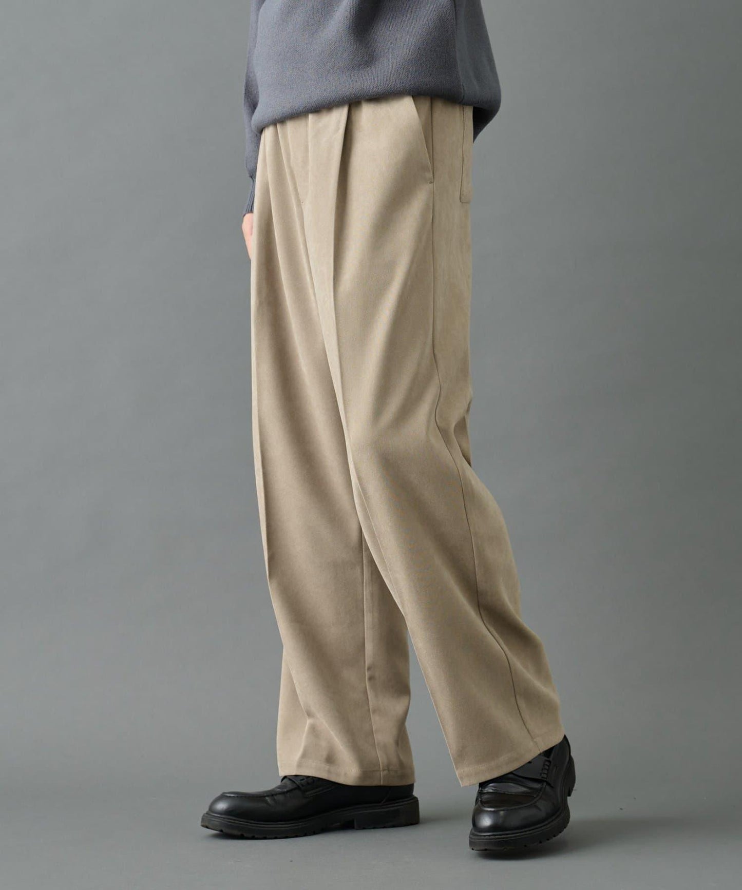 【AW】漸變斜紋休閒直筒西裝褲