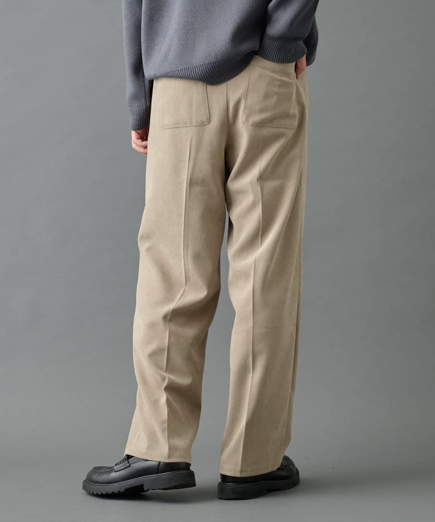 【AW】漸變斜紋休閒直筒西裝褲