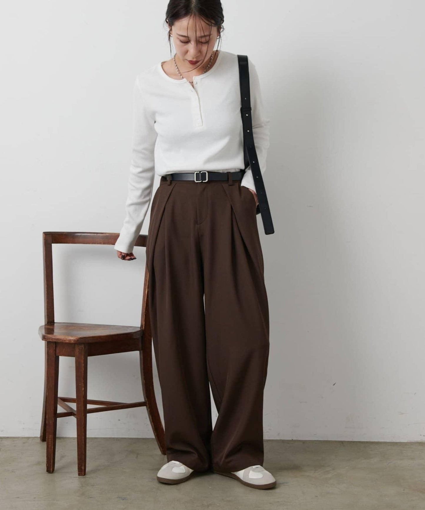 【AW】TR BOX褶皺長褲