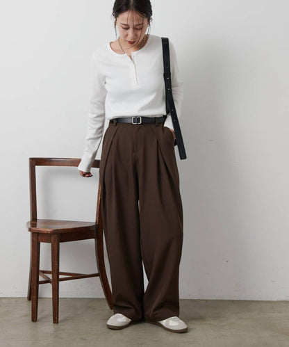 【AW】TR BOX褶皺長褲