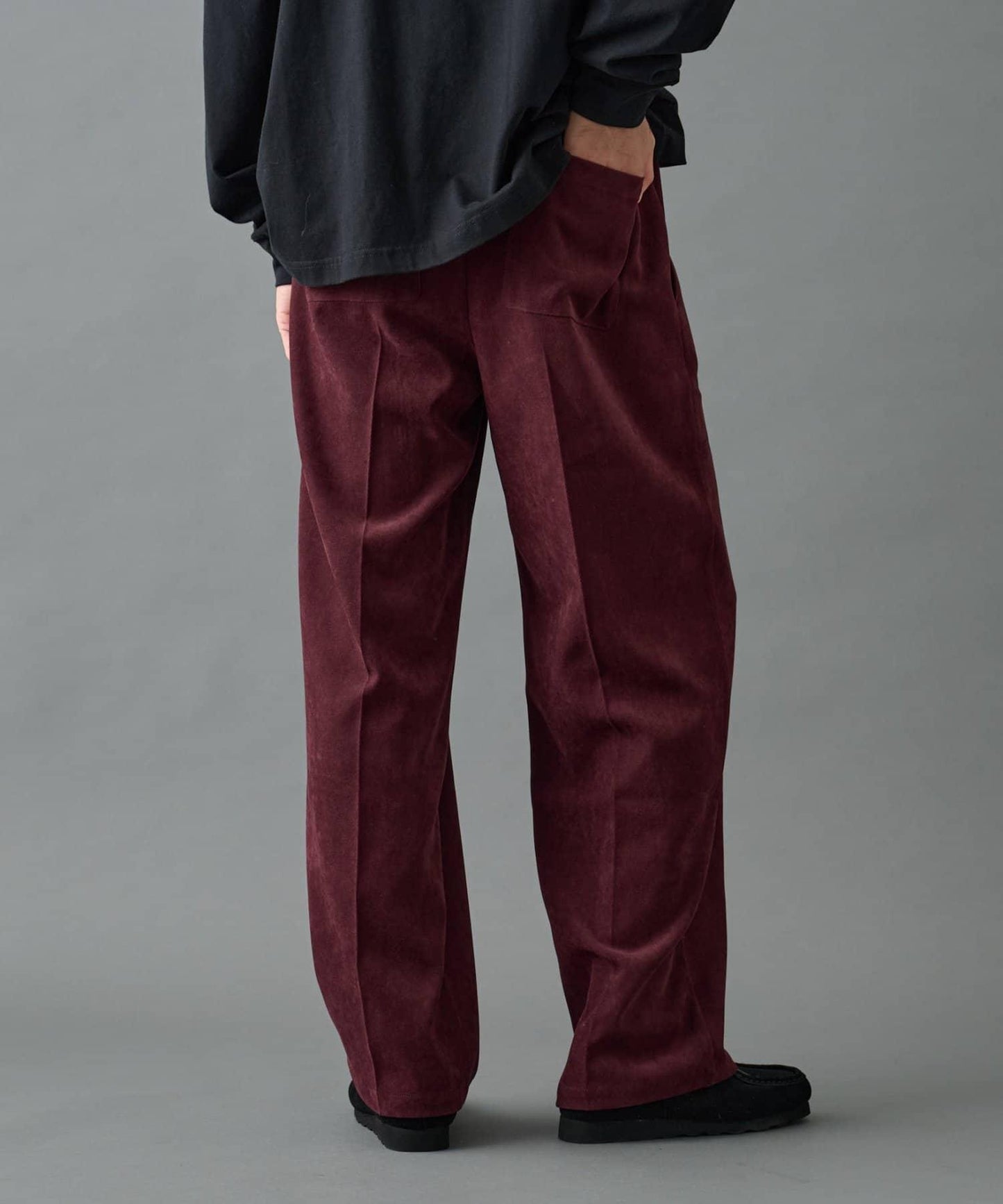 【AW】漸變斜紋休閒直筒西裝褲