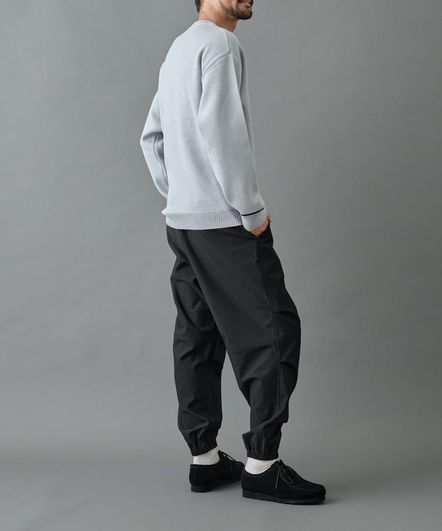 【AW】格紋彈力束腳褲