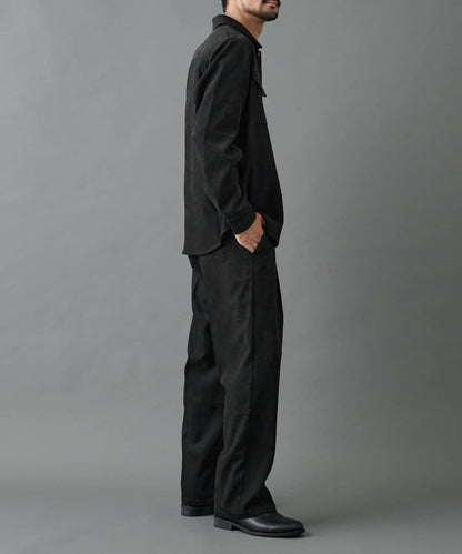 【AW】漸變斜紋休閒直筒西裝褲