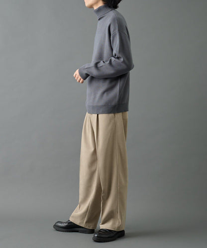 【AW】漸變斜紋休閒直筒西裝褲