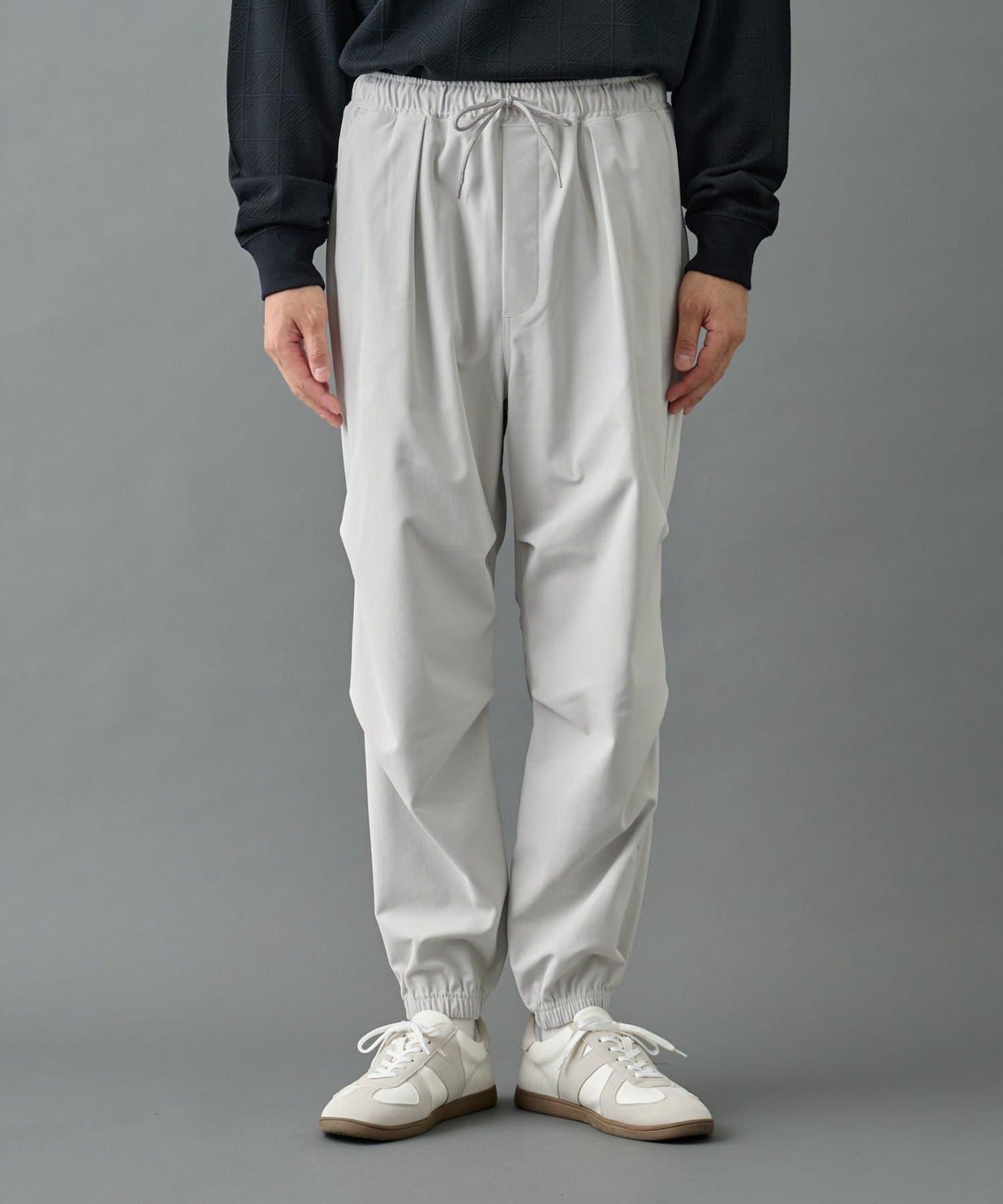 【AW】格紋彈力束腳褲