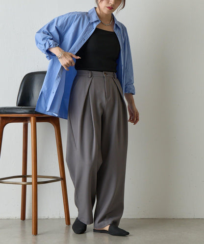 【AW】TR BOX褶皺長褲