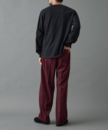 【AW】漸變斜紋休閒直筒西裝褲