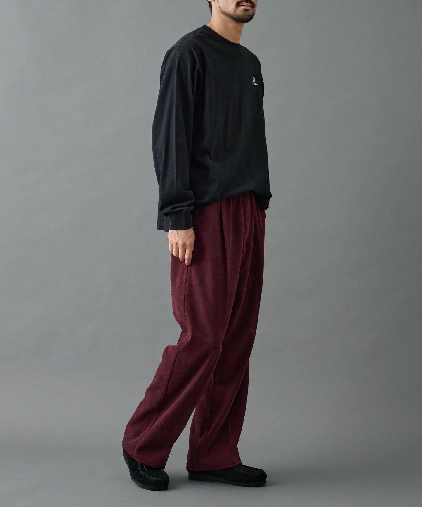 【AW】漸變斜紋休閒直筒西裝褲