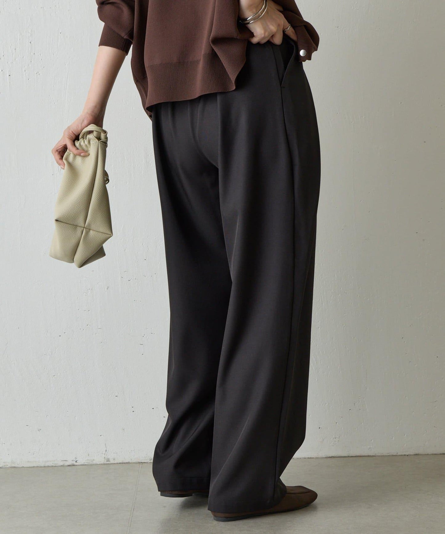 【AW】TR BOX褶皺長褲
