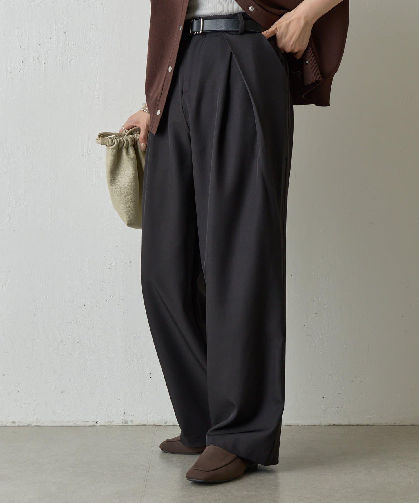 【AW】TR BOX褶皺長褲