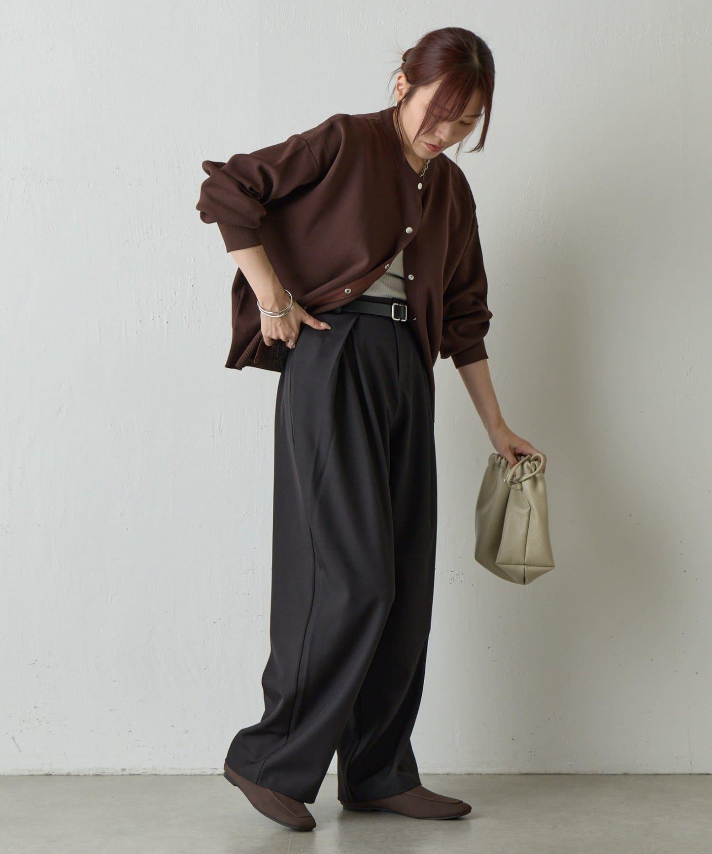 【AW】TR BOX褶皺長褲