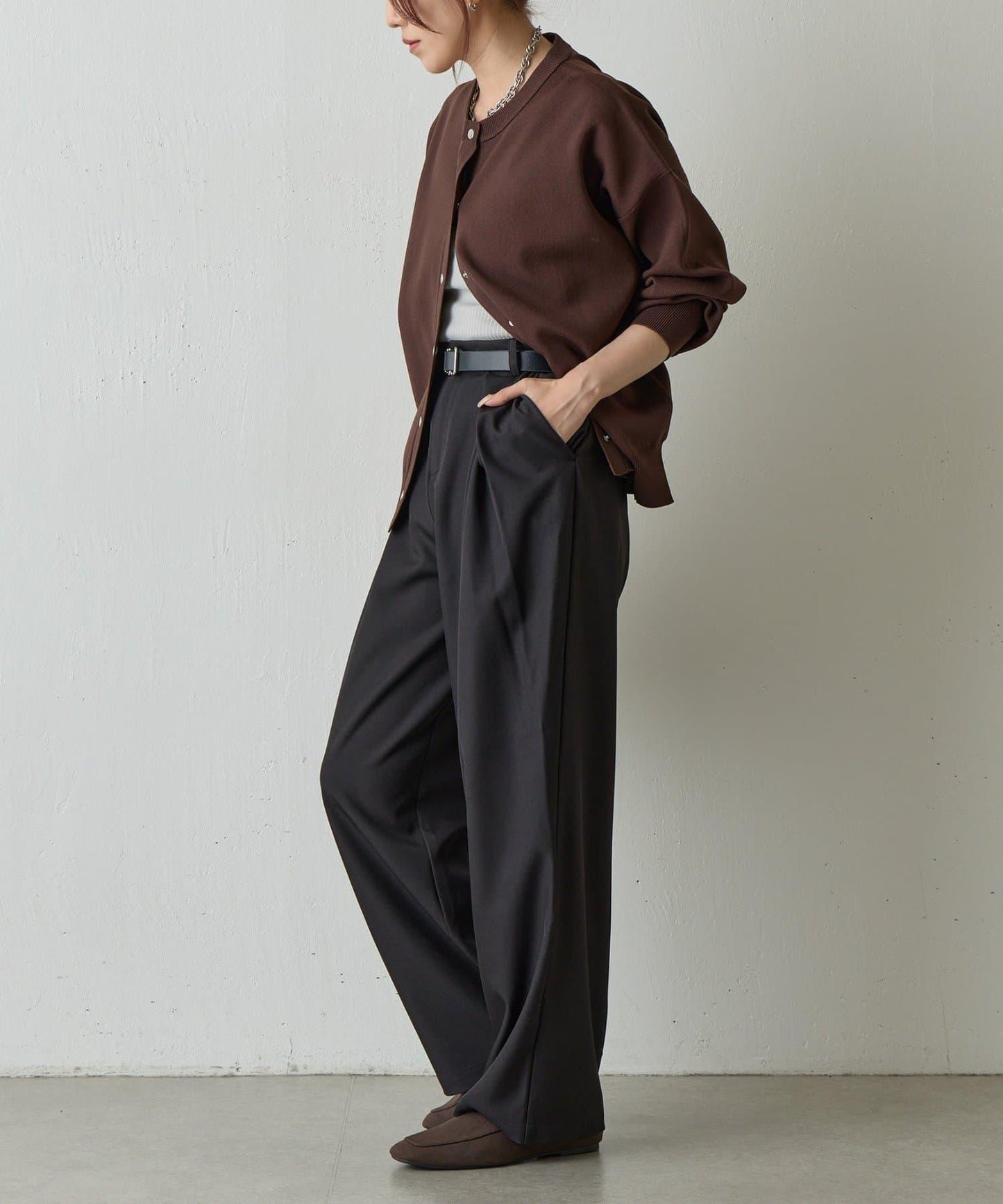 【AW】TR BOX褶皺長褲