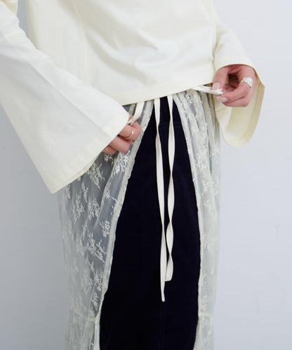 【Kastane】B 蕾絲裹身半身裙