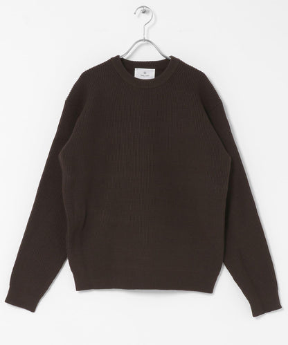 可水洗華夫格針織套頭衫