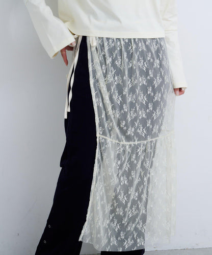 【Kastane】B 蕾絲裹身半身裙