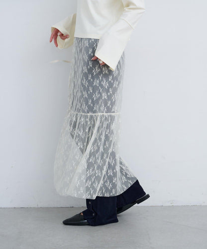 【Kastane】B 蕾絲裹身半身裙