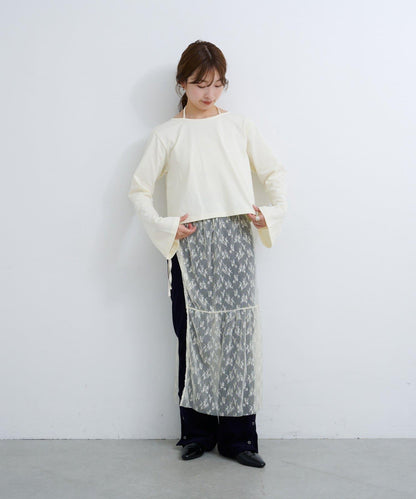 【Kastane】B 蕾絲裹身半身裙