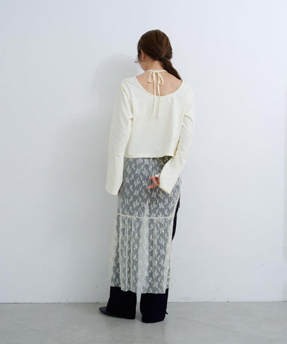 【Kastane】B 蕾絲裹身半身裙