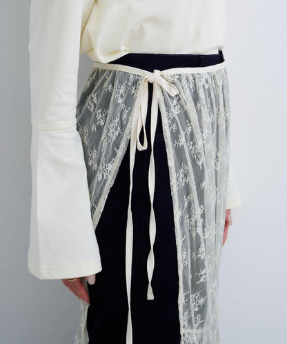 【Kastane】B 蕾絲裹身半身裙