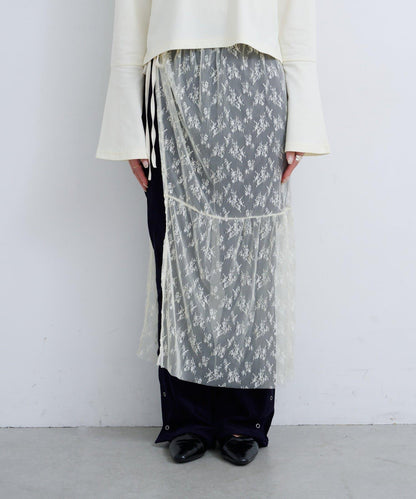 【Kastane】B 蕾絲裹身半身裙