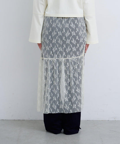 【Kastane】B 蕾絲裹身半身裙