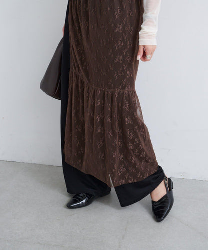 【Kastane】B 蕾絲裹身半身裙