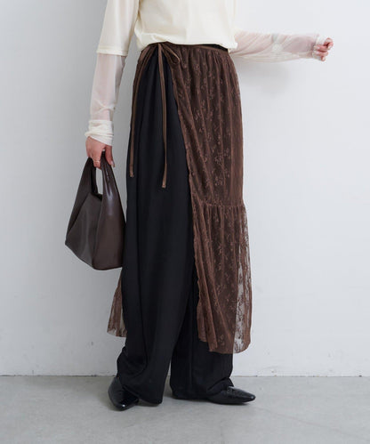 【Kastane】B 蕾絲裹身半身裙