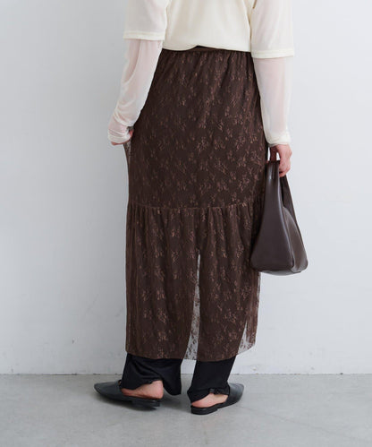 【Kastane】B 蕾絲裹身半身裙
