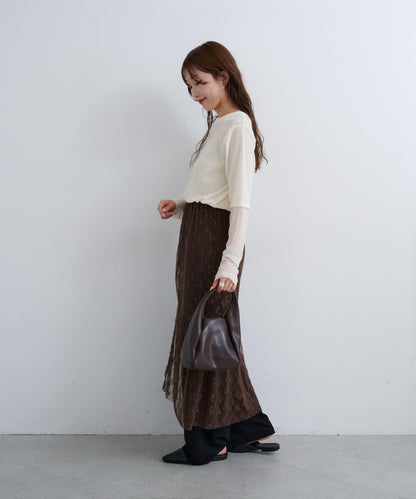 【Kastane】B 蕾絲裹身半身裙