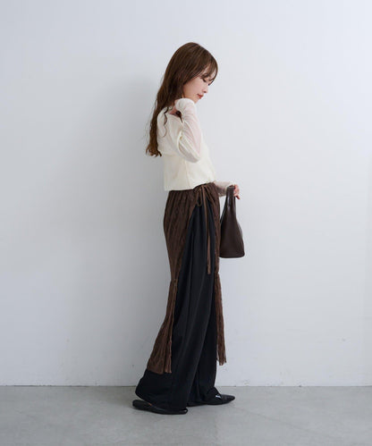 【Kastane】B 蕾絲裹身半身裙