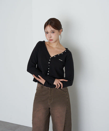 【RAY CASSIN】荷葉邊吊帶套裝開衫