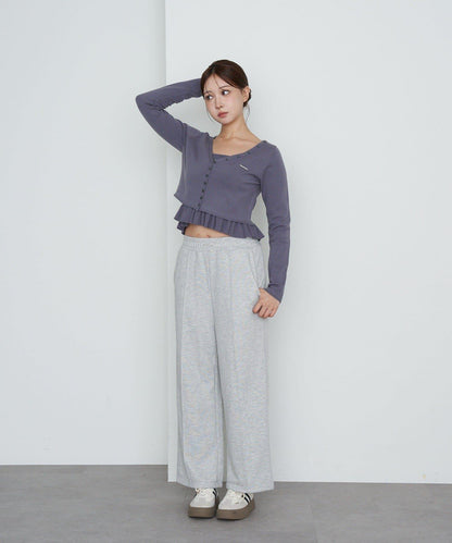 【RAY CASSIN】荷葉邊吊帶套裝開衫