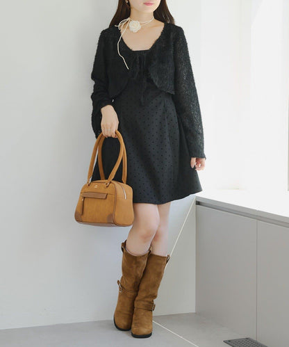 參戰服裝難民必看♪【RMAF】毛絨開衫×迷你連衣裙套裝