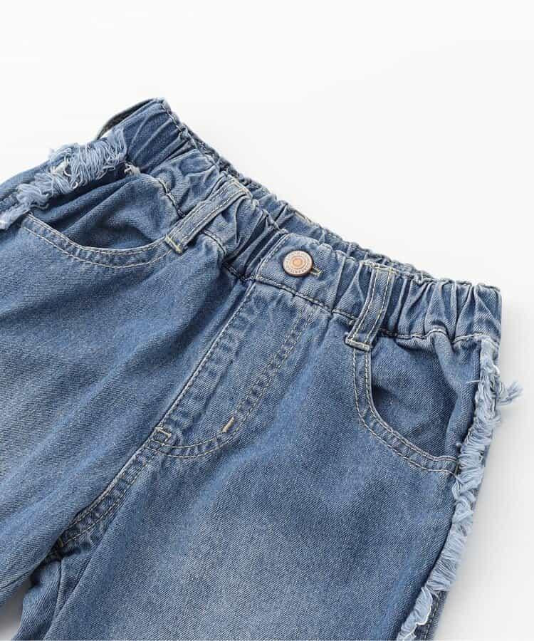 流蘇裝飾牛仔褲 10分褲