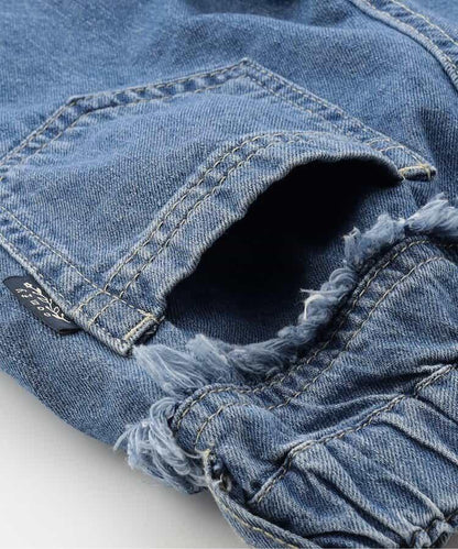 流蘇裝飾牛仔褲 10分褲