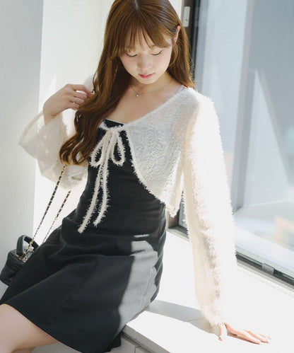 參戰服裝難民必看♪【RMAF】毛絨開衫×迷你連衣裙套裝