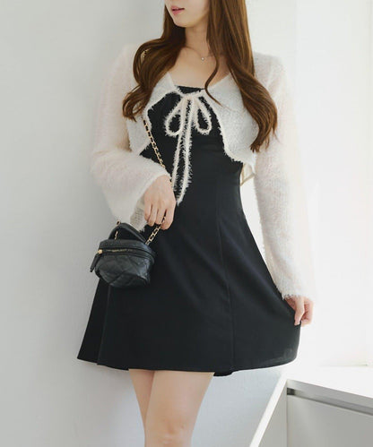 參戰服裝難民必看♪【RMAF】毛絨開衫×迷你連衣裙套裝