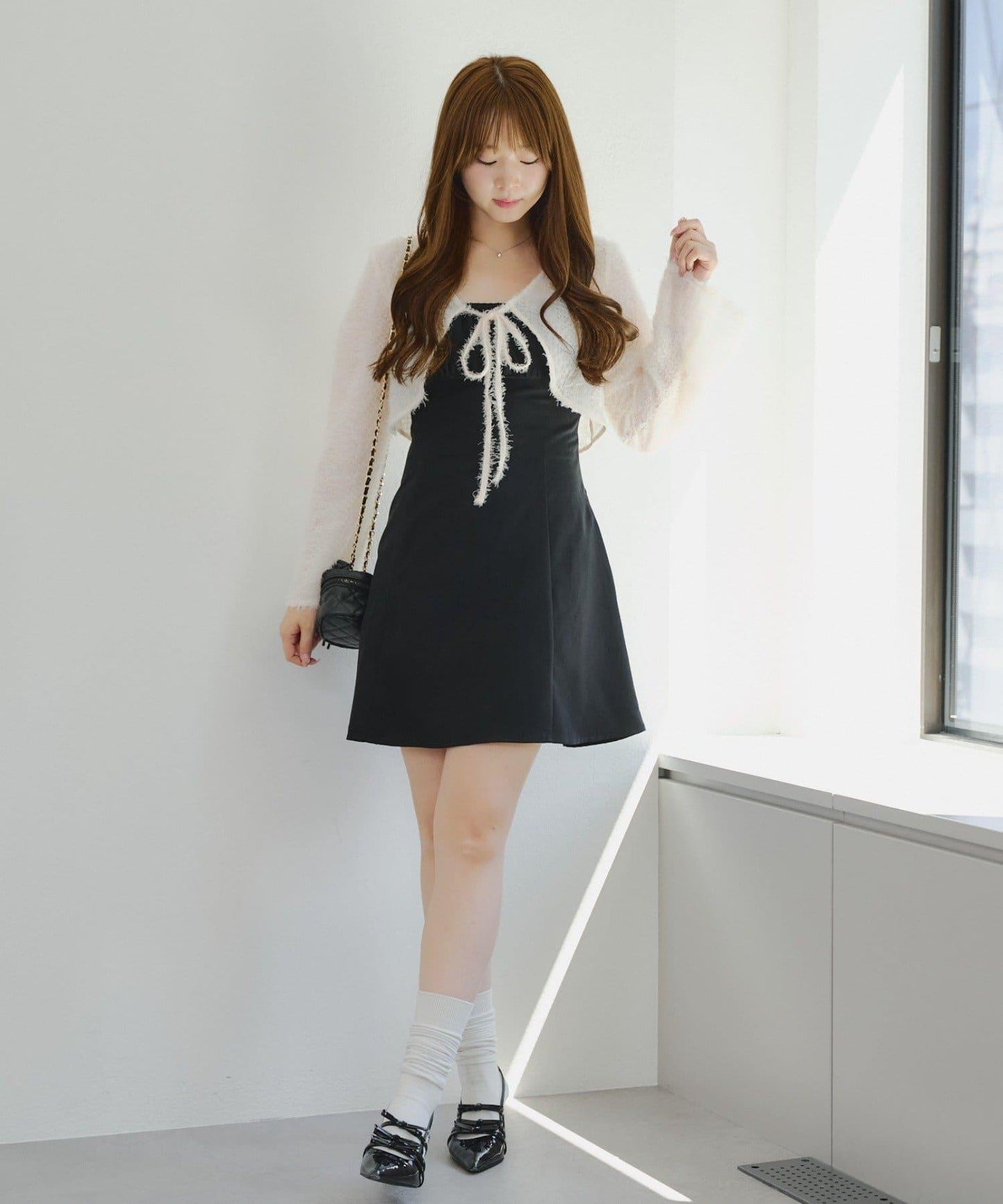 參戰服裝難民必看♪【RMAF】毛絨開衫×迷你連衣裙套裝