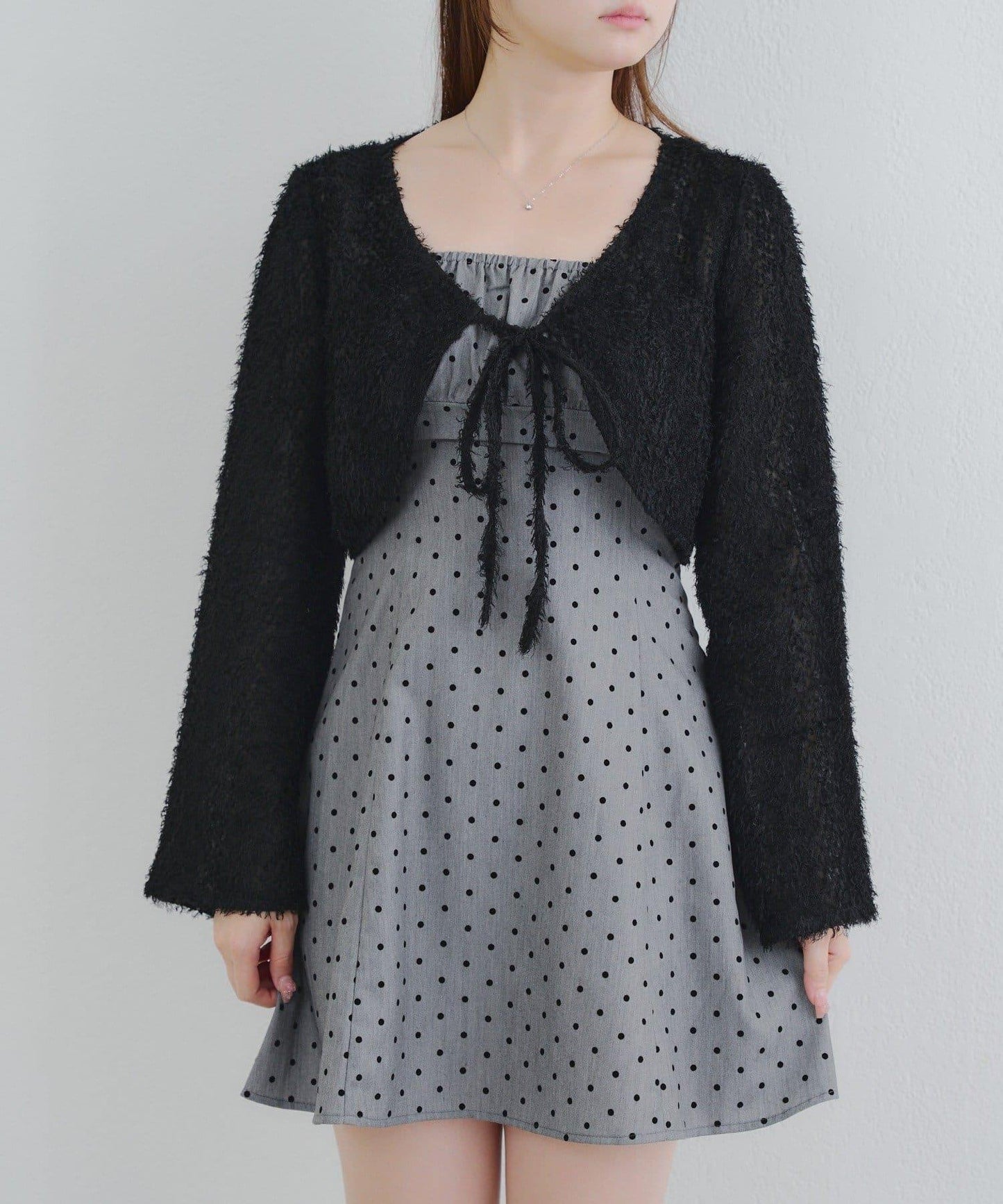 參戰服裝難民必看♪【RMAF】毛絨開衫×迷你連衣裙套裝