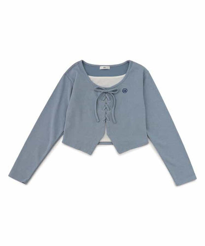 繫帶層疊風格上衣