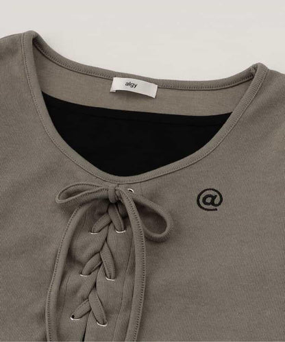 繫帶層疊風格上衣