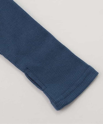 露肩羅紋長袖T恤