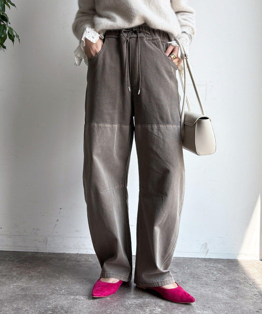 成衣染色拼接長褲