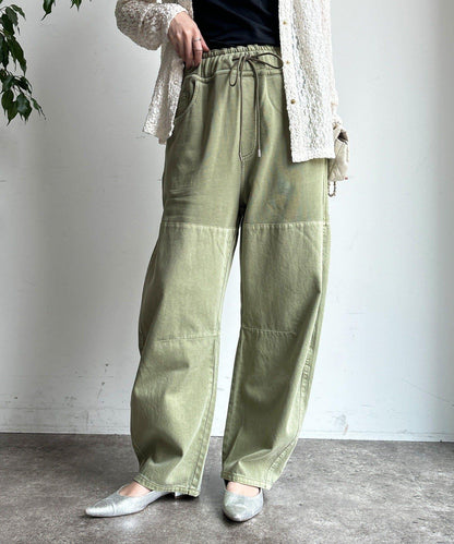 成衣染色拼接長褲