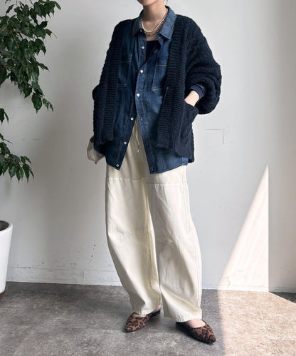 成衣染色拼接長褲