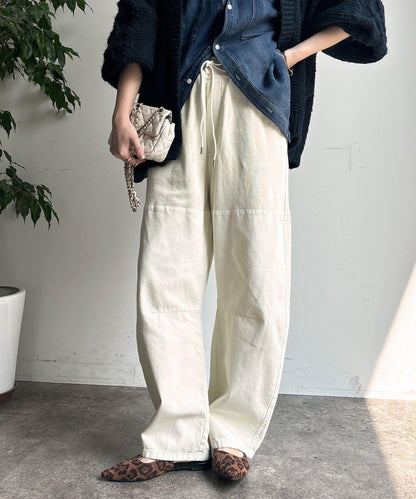 成衣染色拼接長褲