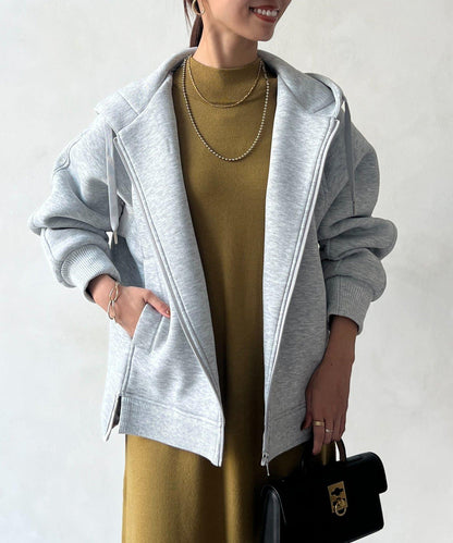 現代風格拼接棉服連帽夾克