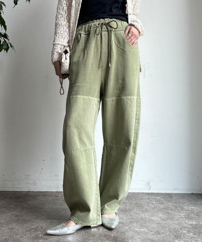 成衣染色拼接長褲