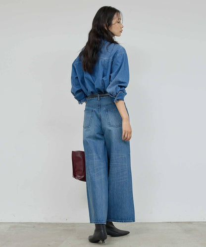 【近日開始】中縫拼接牛仔褲