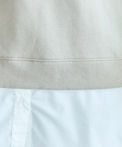 加絨衛衣拼接襯衫疊穿風格上衣